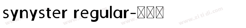 synyster regular字体转换